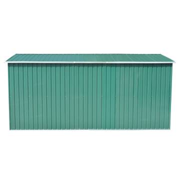 Durable Metal Garden Shed 257x392x181 cm - Green