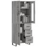 Stylish Highboard Grey Sonoma - 69.5x34x180 cm | HiPO Market