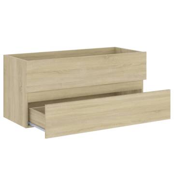 Sonoma Oak Sink Cabinet with Built-in Basin - Stylish Storage