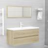 Sonoma Oak Sink Cabinet with Built-in Basin - Stylish Storage