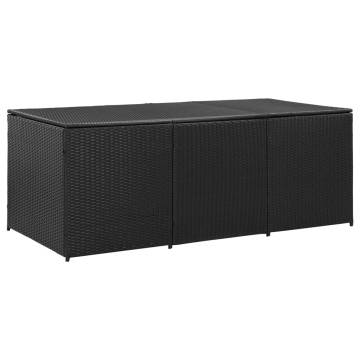 Garden Storage Box Poly Rattan 180x90 cm - Durable & Elegant