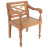 Batavia Chairs 2 pcs - Light Brown Solid Mahogany Wood