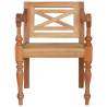 Batavia Chairs 2 pcs - Light Brown Solid Mahogany Wood