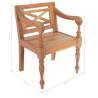 Batavia Chairs 2 pcs - Light Brown Solid Mahogany Wood