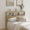 Headboard Cabinet with LED Sonoma Oak 140x17x102 cm Colour sonoma oak Size 140 x 17 x 102 cm Quantity in Package 1 