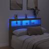 Modern Headboard Cabinet with LED in Sonoma Oak - 140x17x102 cm