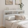 Headboard Cabinet with LED White 160x17x102 cm Colour white Size 160 x 17 x 102 cm Quantity in Package 1 