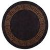 Rug Washable φ120 cm Black and Gold Anti Slip Colour black Size Ø 120 cm 