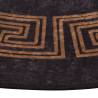 Washable Black and Gold Rug φ120 cm - Anti Slip Design