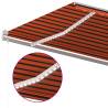 Manual Retractable Awning with LED - 5x3.5 m Orange & Brown