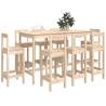 9 Piece Solid Pine Bar Set for Stylish Entertaining