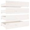 White King Size Bed Frame with Drawers - 150x200 cm