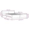 White King Size Bed Frame with Drawers - 150x200 cm