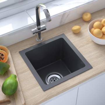 Handmade Black Stainless Steel Kitchen Sink | Hipomarket UK