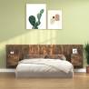 Bed Headboard with Cabinets Smoked Oak Engineered Wood Colour smoked oak Quantity in Package 1 Model two drawers 