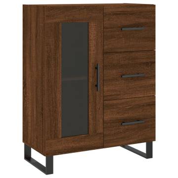 Highboard Brown Oak 69.5x34x180 cm - Stylish Storage Solution