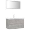 Stylish Bathroom Furniture Set in Concrete Grey - Hipomarket