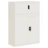 Stylish White File Cabinet - 90x40x130 cm Steel