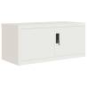 Stylish White File Cabinet - 90x40x130 cm Steel