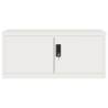 Stylish White File Cabinet - 90x40x130 cm Steel