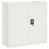 Stylish White File Cabinet - 90x40x130 cm Steel