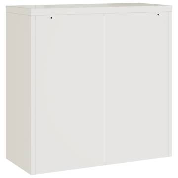 Stylish White File Cabinet - 90x40x130 cm Steel