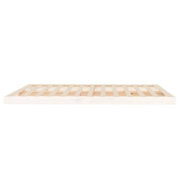 White Bed Frame 160x200 cm - Solid Pine Wood | Hipo Market