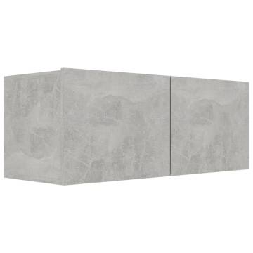 7 Piece Concrete Grey TV Cabinet Set | Modern Living Room Furniture