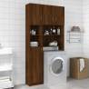 Bathroom Cabinet Brown Oak 32x25.5x190 cm Engineered Wood Colour brown oak Number of 1 Number of Pieces 