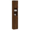 Brown Oak Bathroom Cabinet - 32x25.5x190 cm Engineered Wood