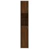 Brown Oak Bathroom Cabinet - 32x25.5x190 cm Engineered Wood