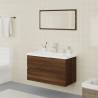 Bathroom Furniture Set Brown Oak Engineered Wood Colour brown oak Size 80 x 39.5 x 45 cm Model without faucet Number of 1 