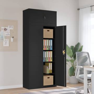 Black Steel File Cabinet 90x40x220 cm | Durable & Stylish