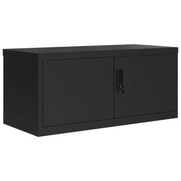 Black Steel File Cabinet 90x40x220 cm | Durable & Stylish