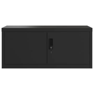 Black Steel File Cabinet 90x40x220 cm | Durable & Stylish