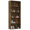 5-Tier Book Cabinet Smoked Oak - Stylish Storage Solution