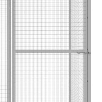 Durable Cat Cage 4.5x1.5m - Galvanised Steel for Secure Outdoor Use