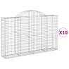 Arched Gabion Baskets 200x30x120/140 cm - 10 pcs