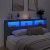 Headboard Cabinet with LED - Grey Sonoma 200x17x102 cm