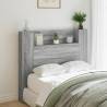 Headboard Cabinet with LED Grey Sonoma 120x16.5x103.5 cm Colour grey sonoma Size 120 x 16.5 x 103.5 cm Quantity in Package 1 