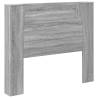 Stylish Headboard Cabinet with LED - Grey Sonoma 120 cm