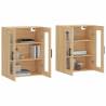 2 pcs Wall Mounted Cabinets in Sonoma Oak | HipoMarket