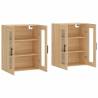 2 pcs Wall Mounted Cabinets in Sonoma Oak | HipoMarket