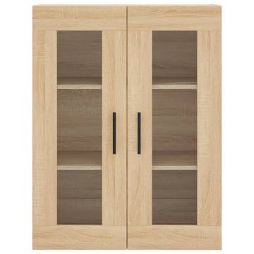 2 pcs Wall Mounted Cabinets in Sonoma Oak | HipoMarket