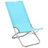 Folding Beach Chairs 2 pcs - Turquoise Fabric for Ultimate Relaxation