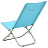 Folding Beach Chairs 2 pcs - Turquoise Fabric for Ultimate Relaxation