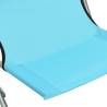 Folding Beach Chairs 2 pcs - Turquoise Fabric for Ultimate Relaxation