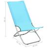 Folding Beach Chairs 2 pcs - Turquoise Fabric for Ultimate Relaxation