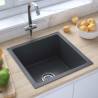 Handmade Kitchen Sink Black Stainless Steel Colour black Size 40 x 40 x 20 cm 