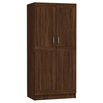 Brown Oak Wardrobe - Engineered Wood Storage Solution | HipoMarket